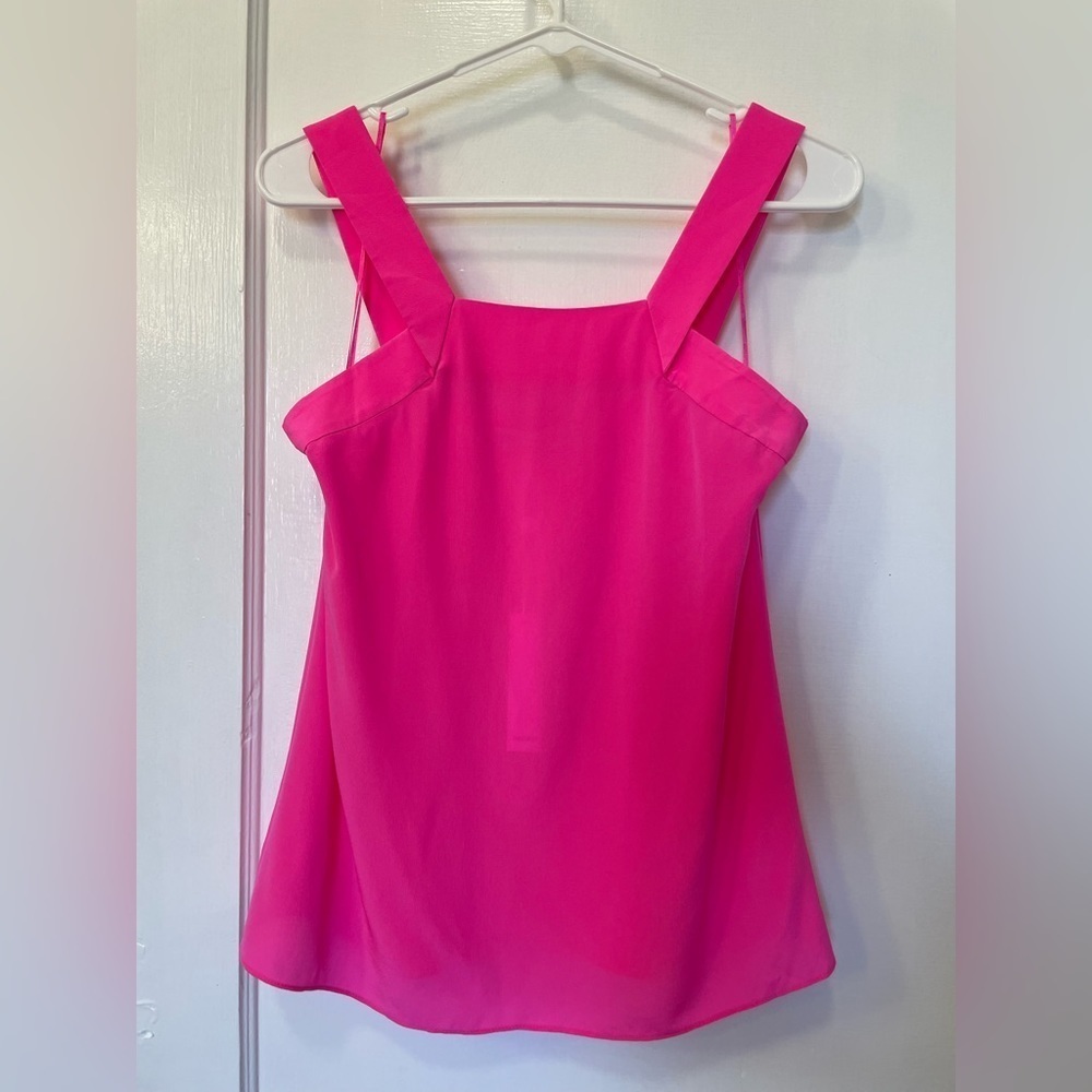 Trina Turk 100% Silk Neon Pink Tank Top Blouse